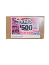 Load image into Gallery viewer, $1 Bingo Pull Tabs – 4 Corner Diamond – Daub & Seal Game | 770 Count | $500 Top Prize