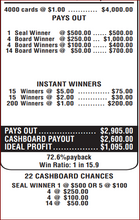 Load image into Gallery viewer, $1 Bingo Pull Tabs - Cash Boards - Cloud Wine- 4000 Count