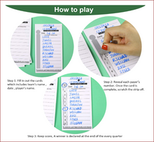 Load image into Gallery viewer, Images and explanation of how to play instructions
