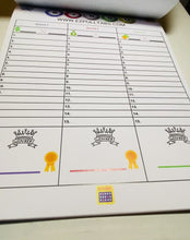 Load and play video in Gallery viewer, Large 1-15 BINGO Notepad 3 Games per Sheet
