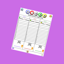 Load image into Gallery viewer, Large 1-15 BINGO Notepad 3 Games per Sheet
