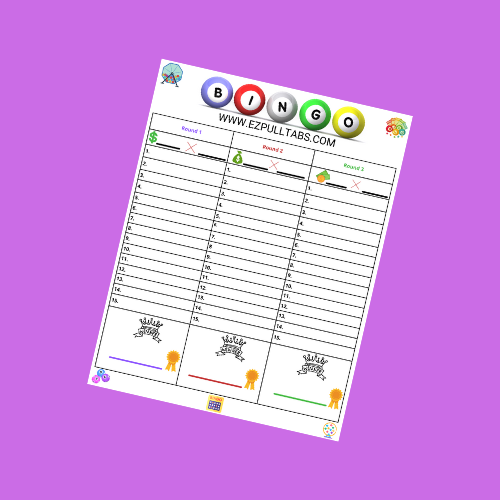 Large 1-15 BINGO Notepad 3 Games per Sheet