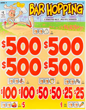 Load image into Gallery viewer, $1 Instant Pull Tabs  -Bar Hopping- $500 TOP PRIZE 4000 Count
